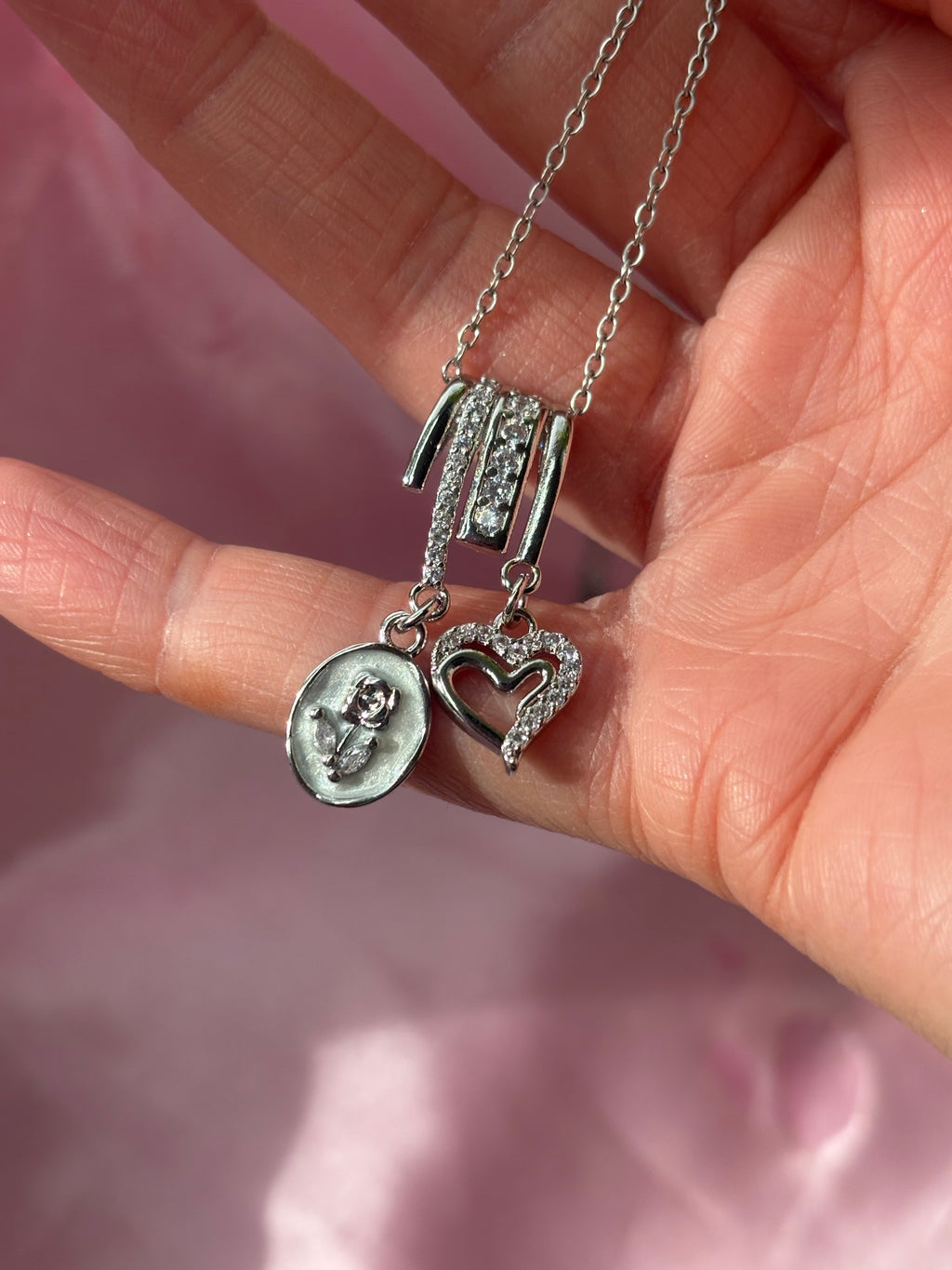 Forever in bloom necklace / stainless steel / tarnish resistant/ 16”-18”