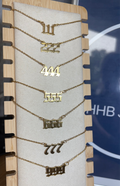 Angel number necklaces / stainless steel / water resistant / tarnish resistant  111, 222, 333, 444, 555, 666, 777, 888 , 999