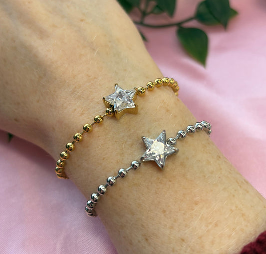 Nova star slider bracelet/ stainless steel / tarnish resistant / water resistant