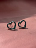 Tiff inspired heart studs / 18k gold plated stainless steel/ hypoallergenic