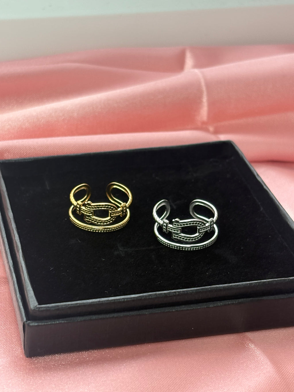 Inspired buckle ring / stainless steel / water resistant/ tarnish resistant adjustable one size fits all