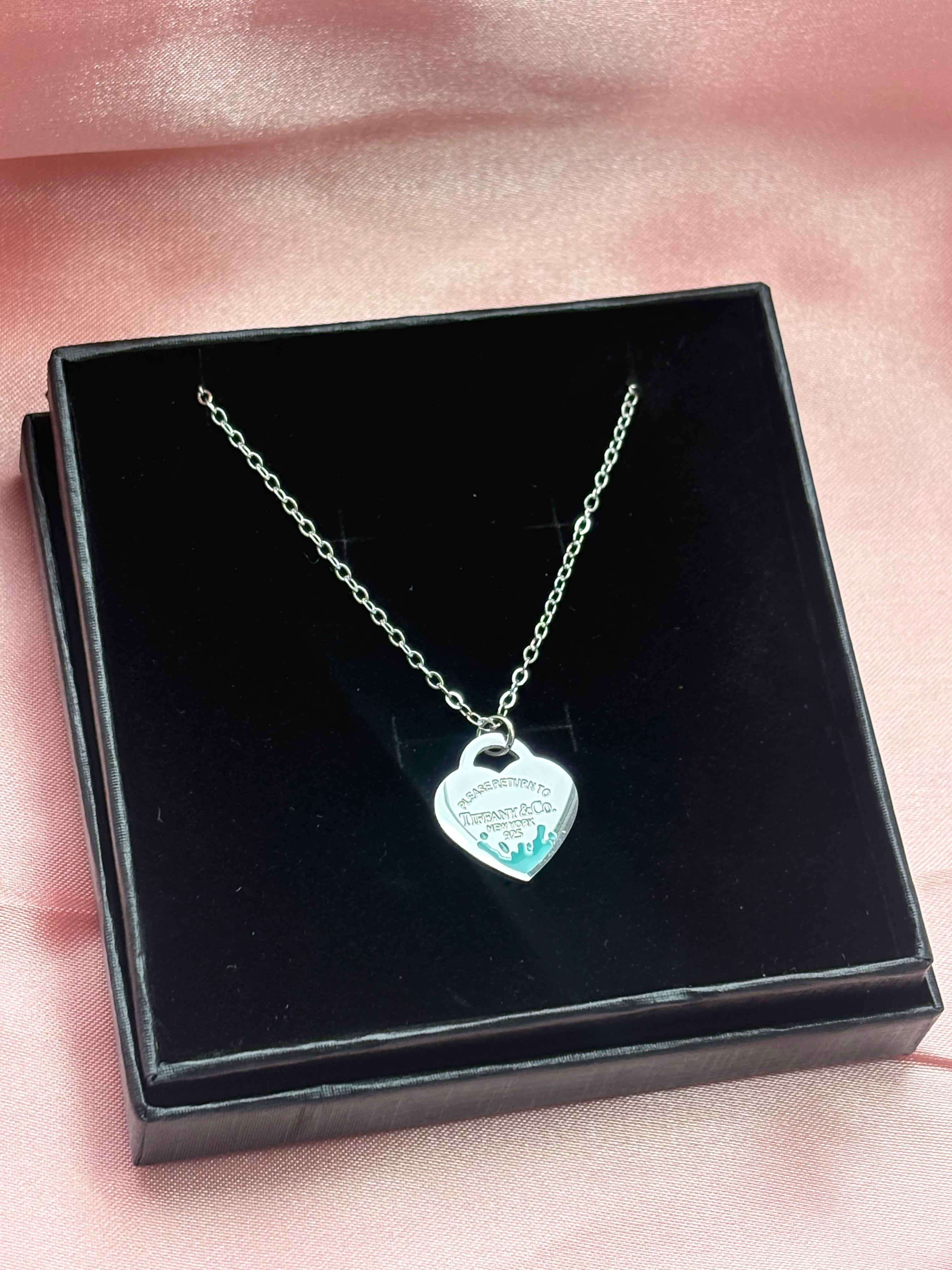 Tiff inspired necklace oil drip / stainless steel / tarnish resistant 16”18”