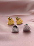 Inspired heart studs / gold & silver stainless steel