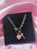 Tiff dupe t bar charm necklace 18” stainless steel / water resistant/ tarnish resistant